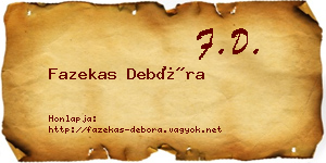 Fazekas Debóra névjegykártya